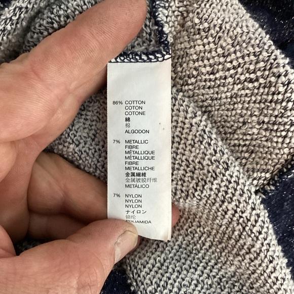 GapBody Metallic Cowl Neck Sweater Blue XS - Picture 7 of 7